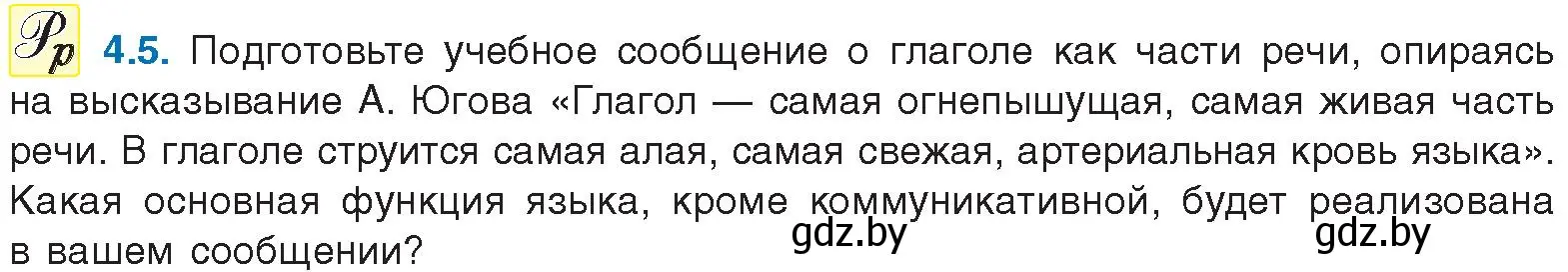 Условие номер 4.5 (страница 23) гдз по русскому языку 11 класс Долбик, Литвинко, учебник