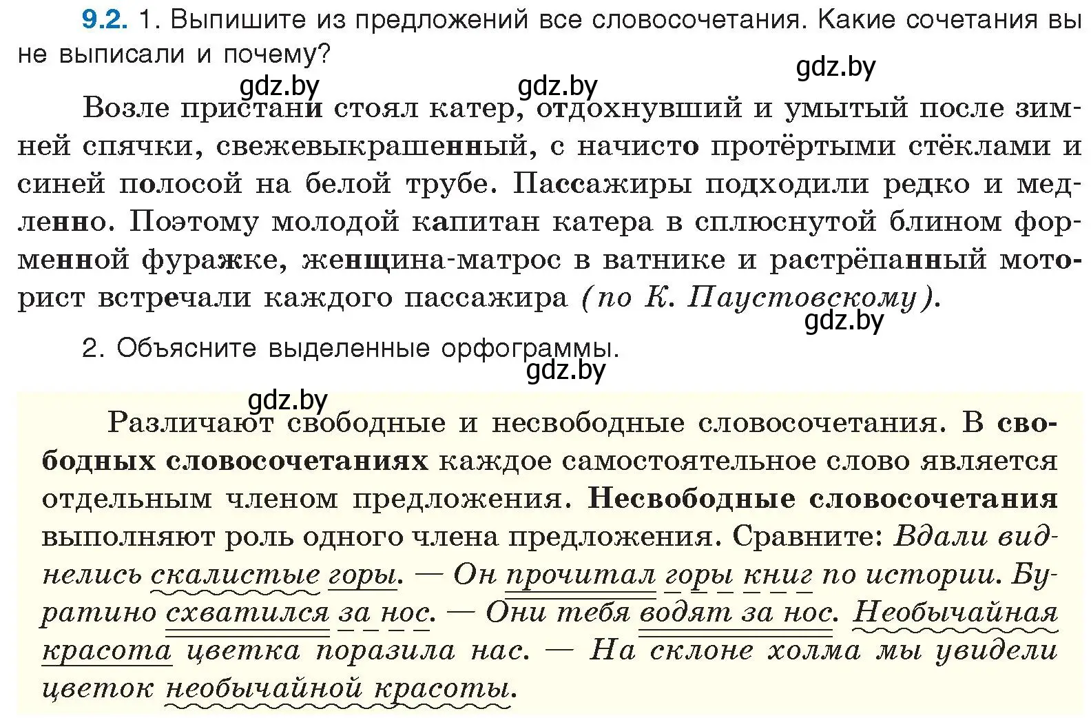 Условие номер 9.2 (страница 51) гдз по русскому языку 11 класс Долбик, Литвинко, учебник