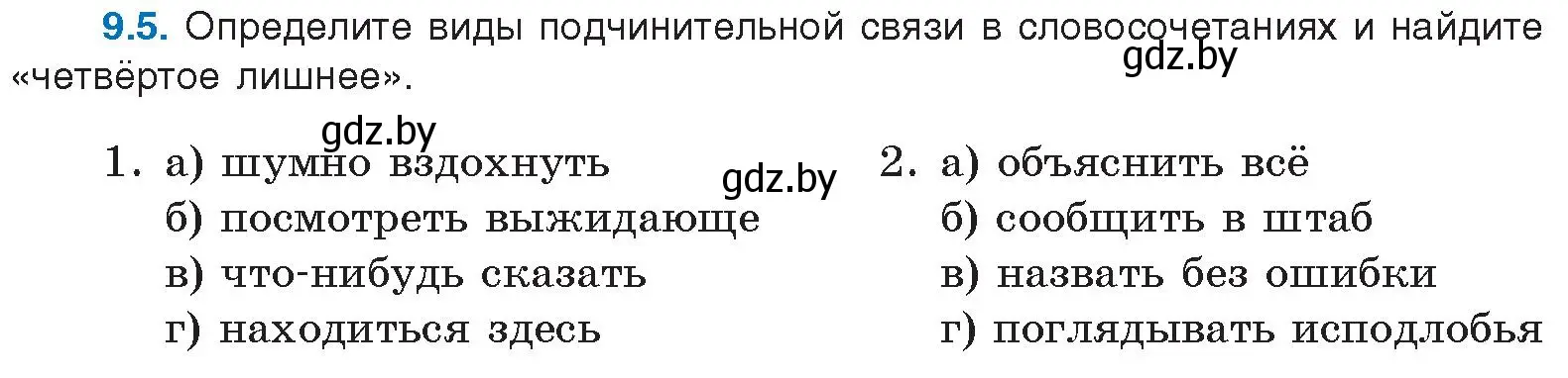 Условие номер 9.5 (страница 53) гдз по русскому языку 11 класс Долбик, Литвинко, учебник