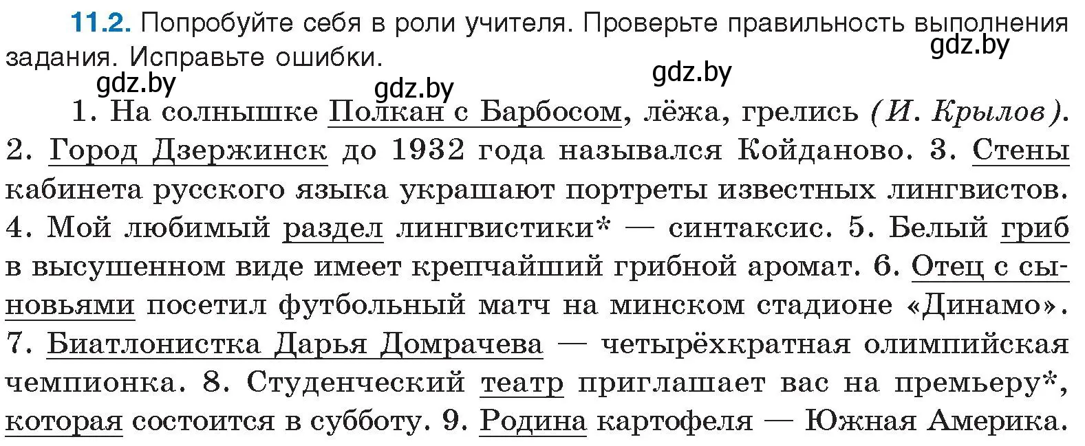 Условие номер 11.2 (страница 64) гдз по русскому языку 11 класс Долбик, Литвинко, учебник