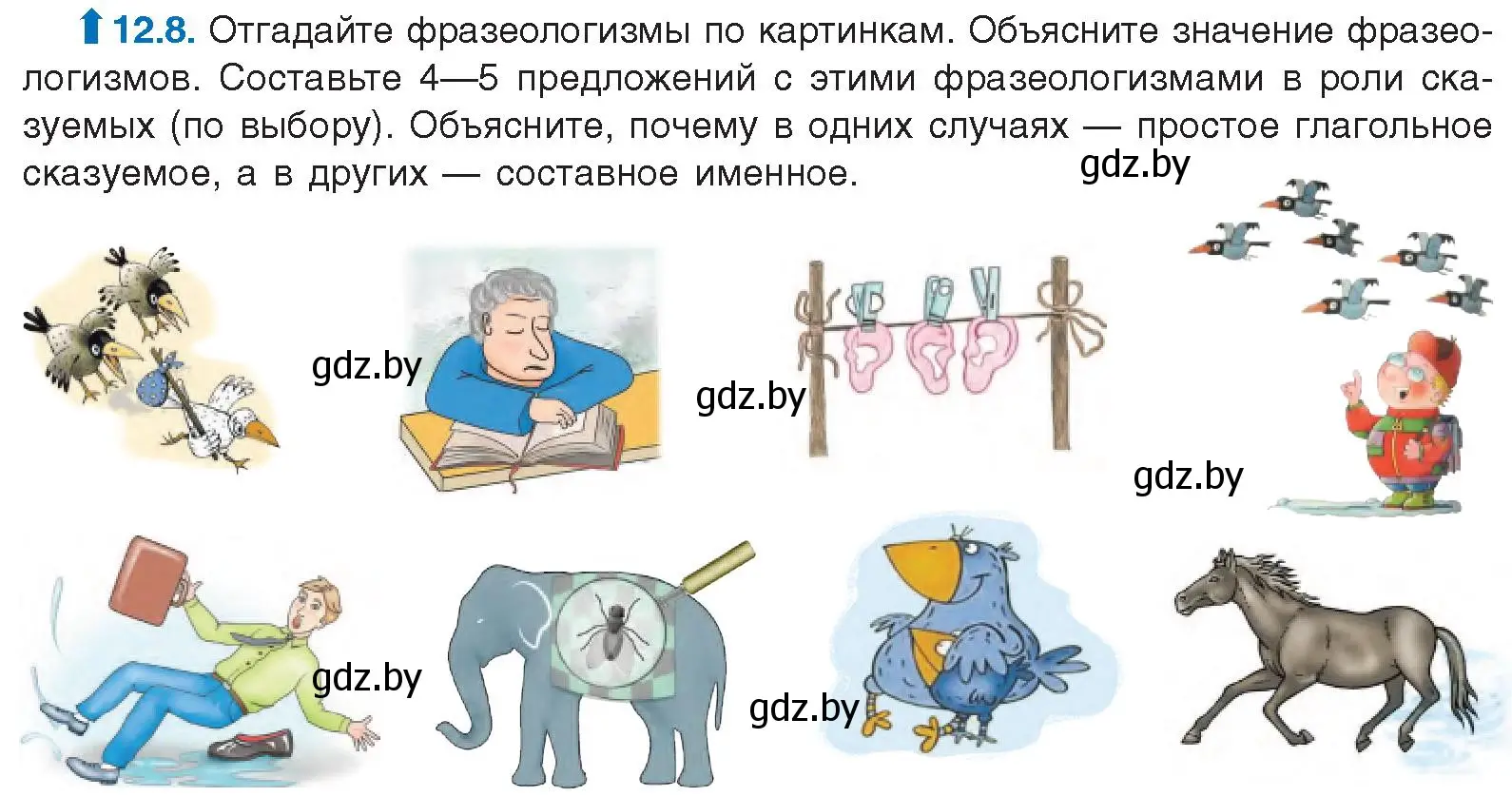 Условие номер 12.8 (страница 72) гдз по русскому языку 11 класс Долбик, Литвинко, учебник