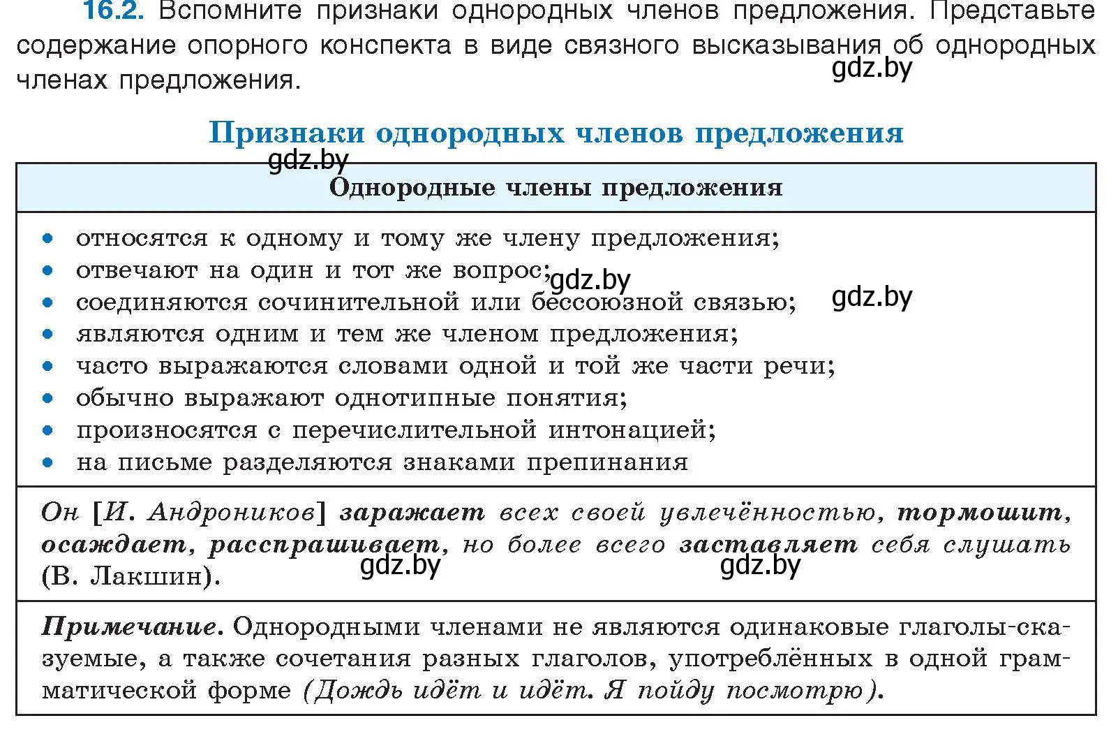 Условие номер 16.2 (страница 94) гдз по русскому языку 11 класс Долбик, Литвинко, учебник