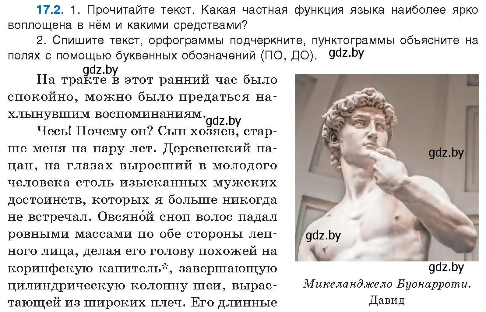 Условие номер 17.2 (страница 103) гдз по русскому языку 11 класс Долбик, Литвинко, учебник