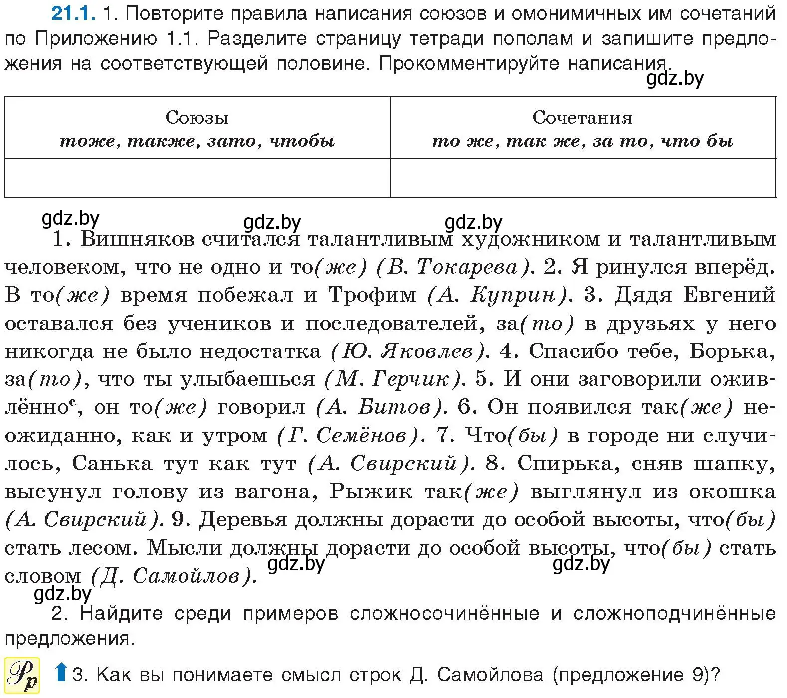 Условие номер 21.1 (страница 137) гдз по русскому языку 11 класс Долбик, Литвинко, учебник