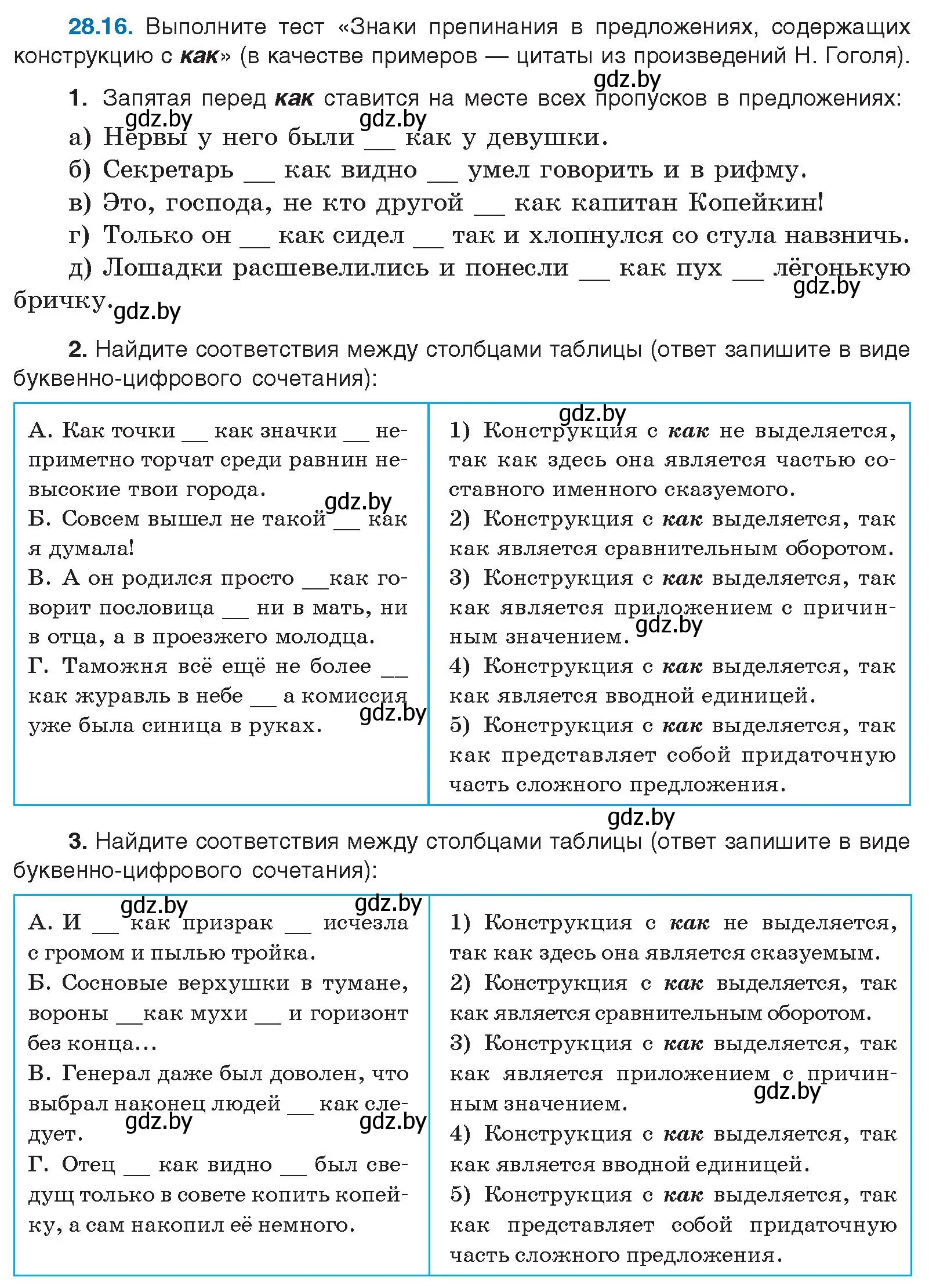 Условие номер 28.16 (страница 202) гдз по русскому языку 11 класс Долбик, Литвинко, учебник