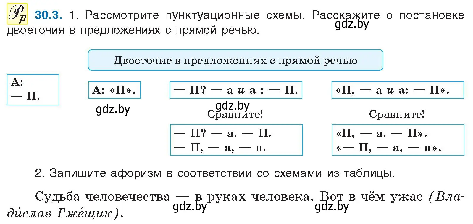 Условие номер 30.3 (страница 210) гдз по русскому языку 11 класс Долбик, Литвинко, учебник