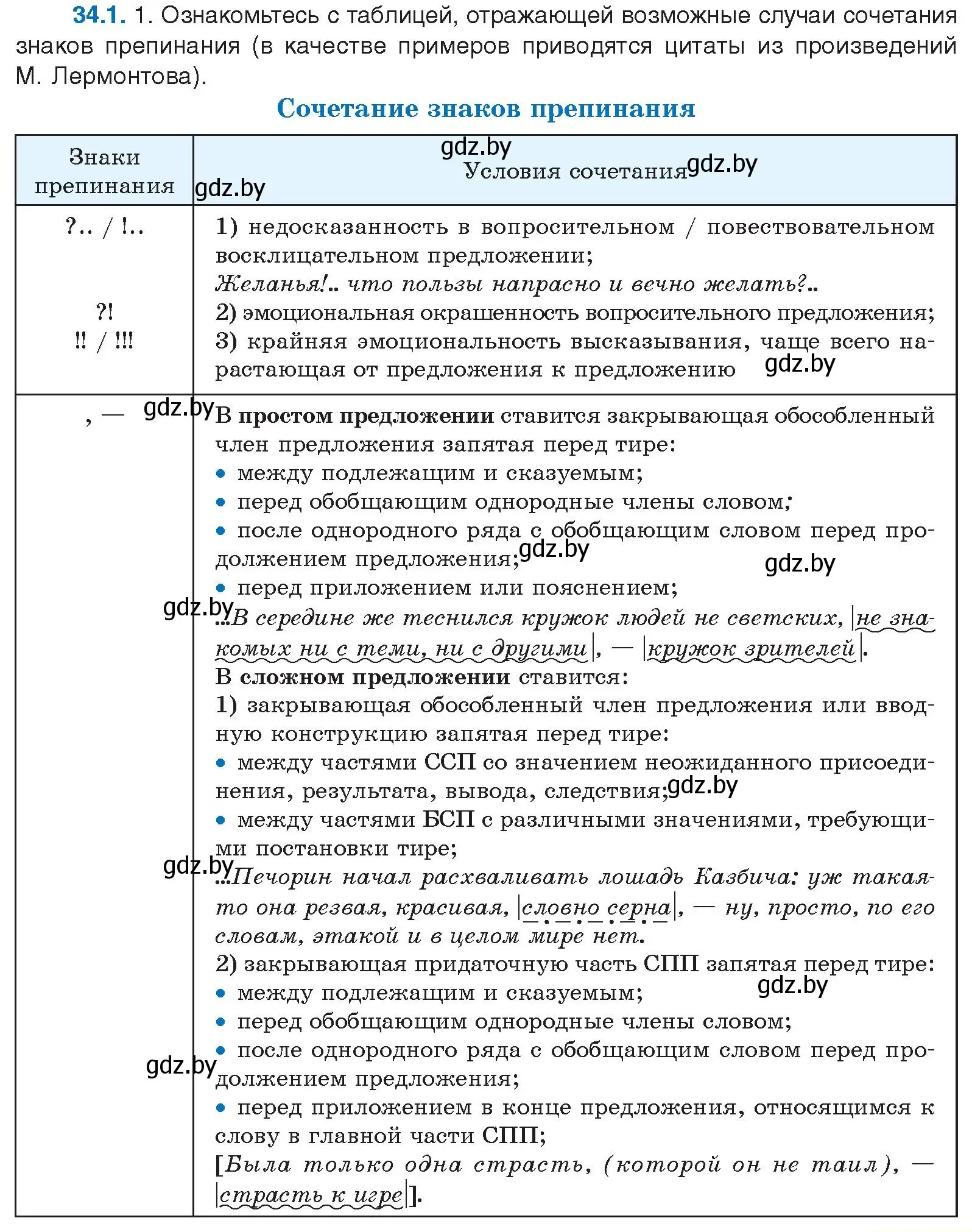 Условие номер 34.1 (страница 235) гдз по русскому языку 11 класс Долбик, Литвинко, учебник