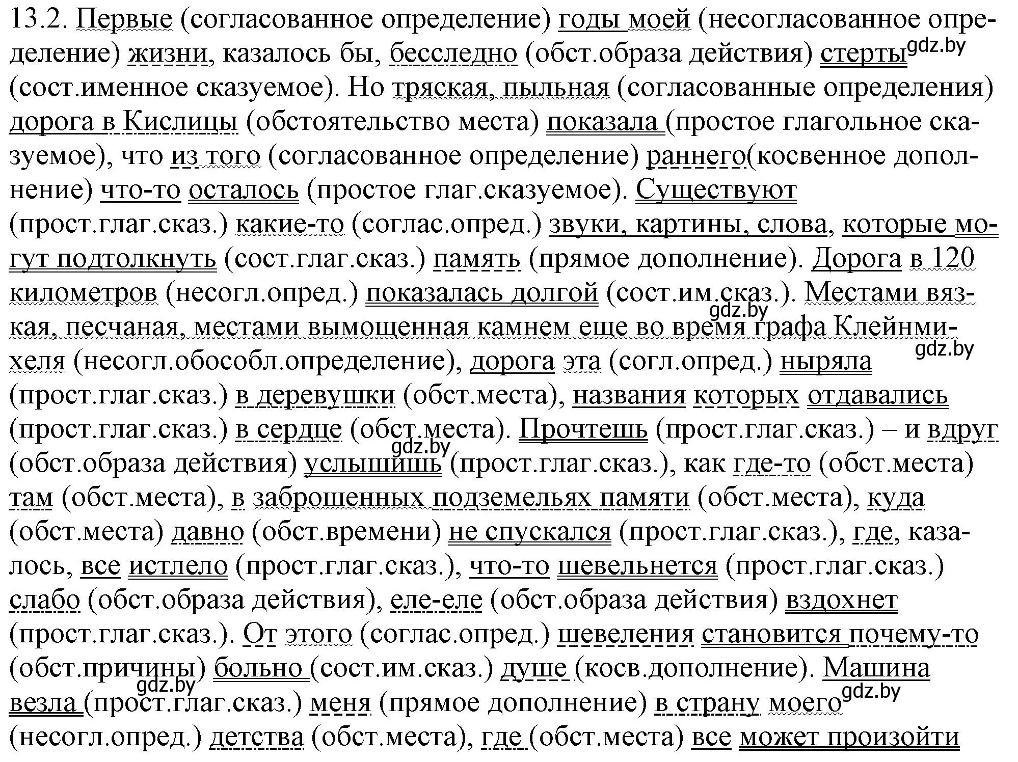 Решение номер 13.2 (страница 73) гдз по русскому языку 11 класс Долбик, Литвинко, учебник