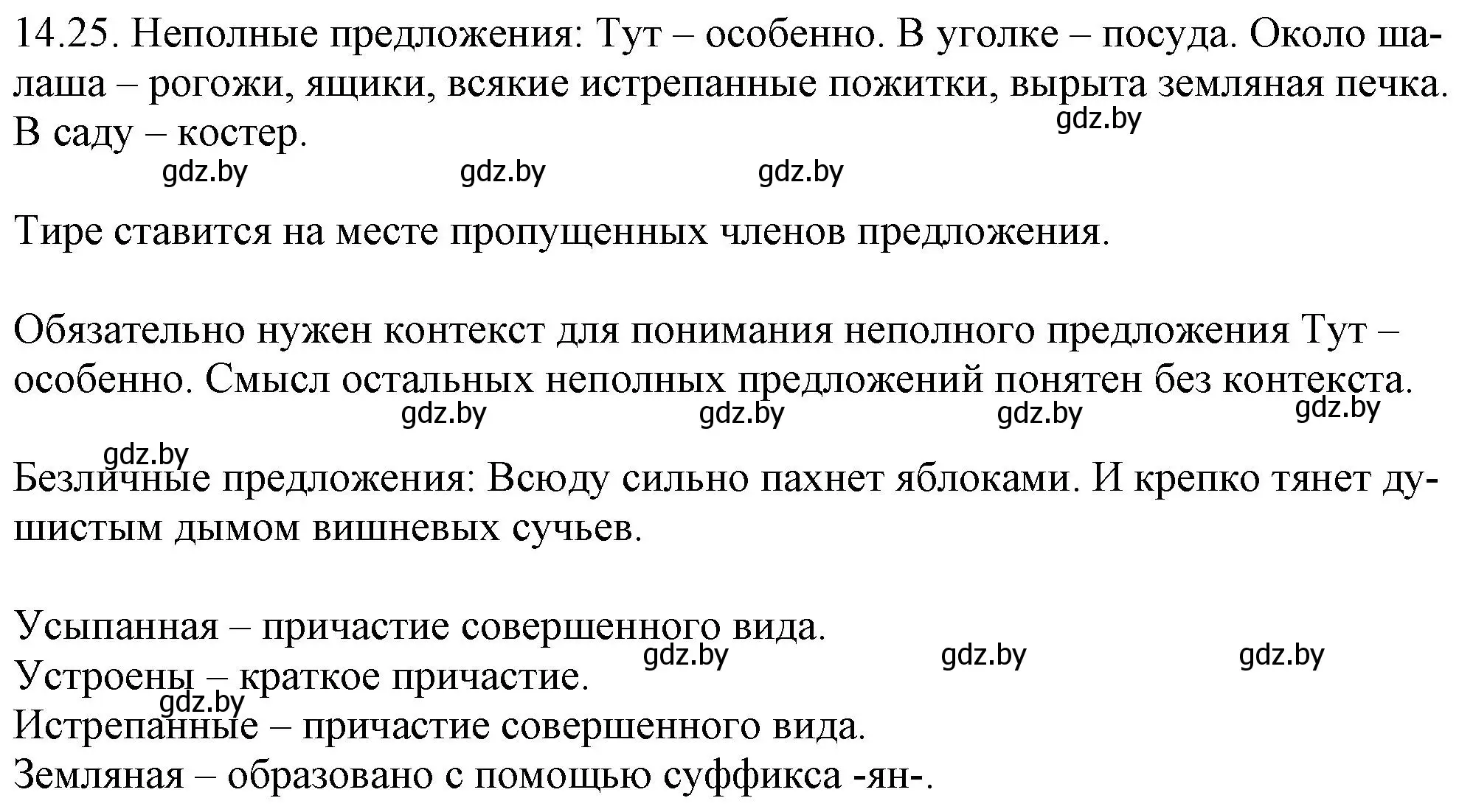 Решение номер 14.25 (страница 89) гдз по русскому языку 11 класс Долбик, Литвинко, учебник