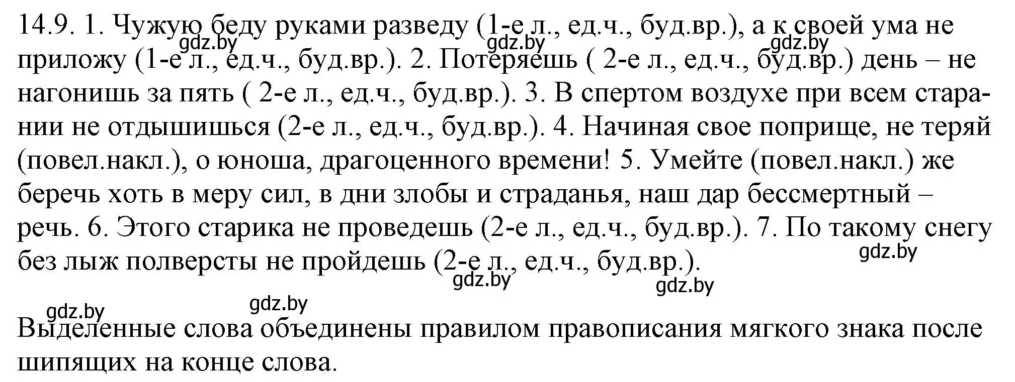 Решение номер 14.9 (страница 83) гдз по русскому языку 11 класс Долбик, Литвинко, учебник