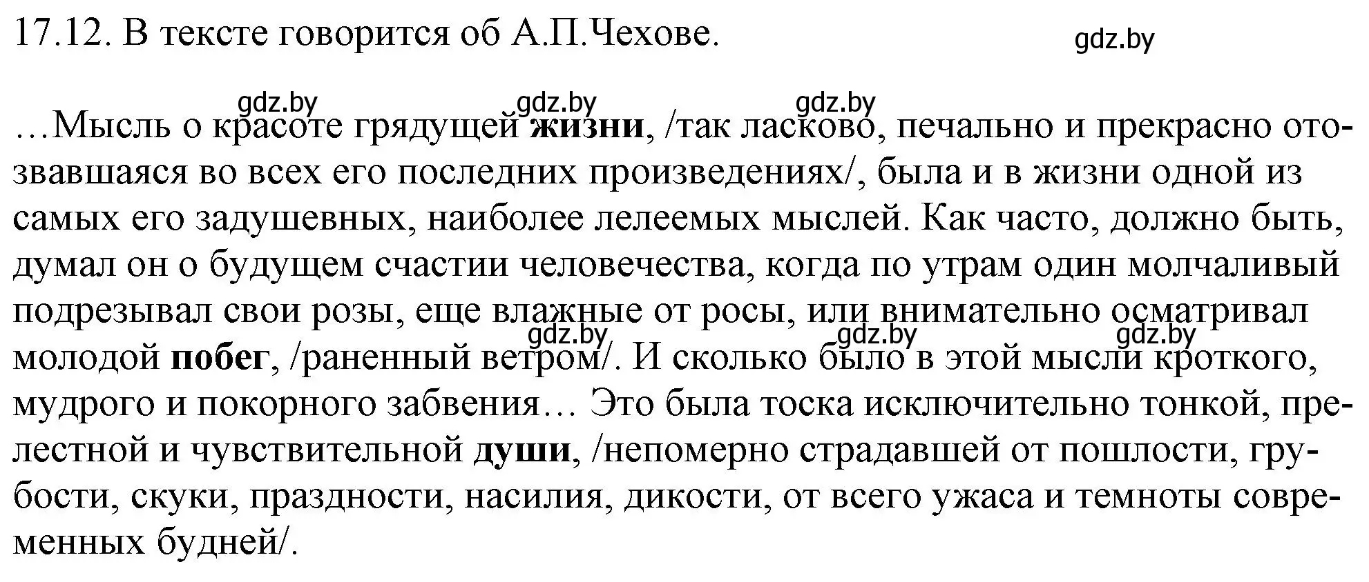 Решение номер 17.12 (страница 110) гдз по русскому языку 11 класс Долбик, Литвинко, учебник