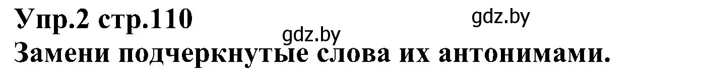 Решение номер 2 (страница 110) гдз по испанскому языку 3 класс Гриневич, Пониматко, учебник 2 часть