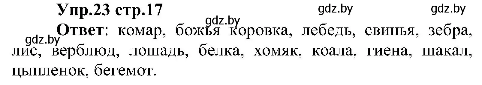 Решение номер 23 (страница 17) гдз по испанскому языку 3 класс Гриневич, Пониматко, учебник 1 часть