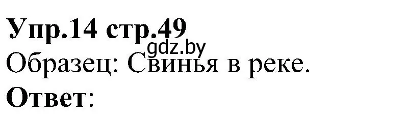 Решение номер 14 (страница 49) гдз по испанскому языку 3 класс Гриневич, Пониматко, учебник 1 часть