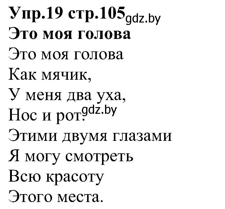 Решение номер 19 (страница 105) гдз по испанскому языку 3 класс Гриневич, Пониматко, учебник 1 часть