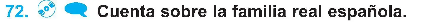 Условие номер 72 (страница 31) гдз по испанскому языку 4 класс Гриневич, Бахар, учебник 1 часть