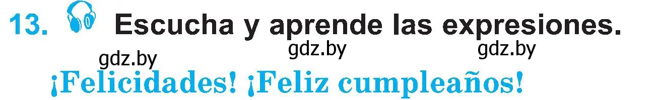Условие номер 13 (страница 42) гдз по испанскому языку 4 класс Гриневич, Бахар, учебник 2 часть