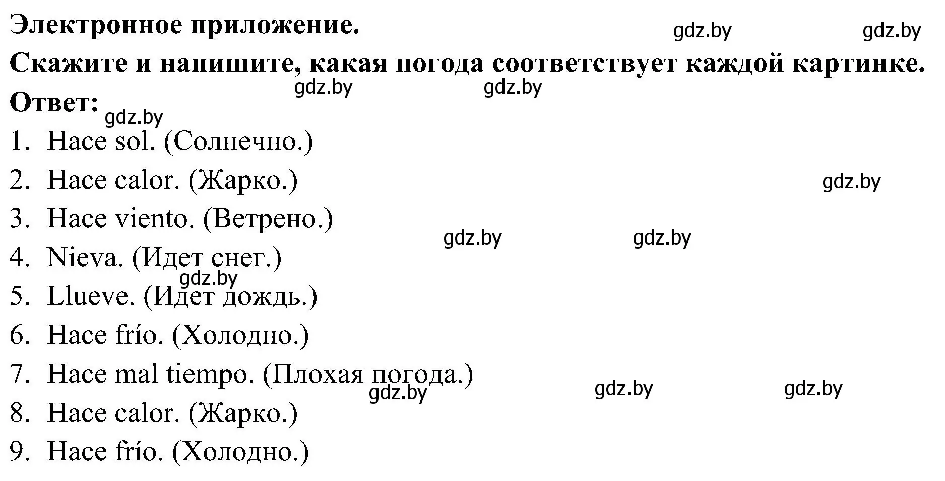 Решение номер 36 (страница 116) гдз по испанскому языку 4 класс Гриневич, Бахар, учебник 2 часть