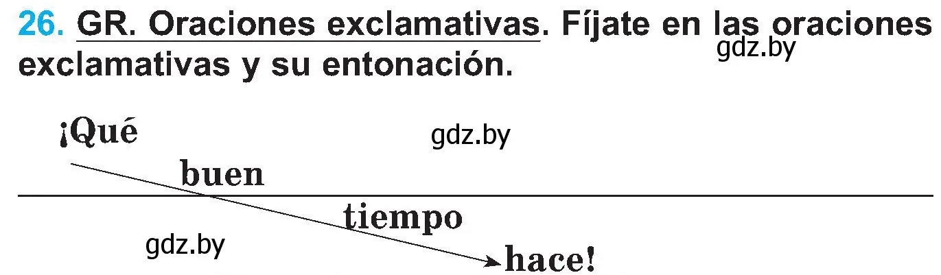 Условие номер 26 (страница 19) гдз по испанскому языку 5 класс Гриневич, учебник 1 часть