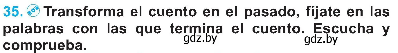 Условие номер 35 (страница 79) гдз по испанскому языку 5 класс Гриневич, учебник 1 часть