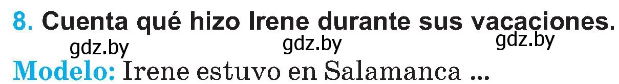 Условие номер 8 (страница 88) гдз по испанскому языку 5 класс Гриневич, учебник 1 часть