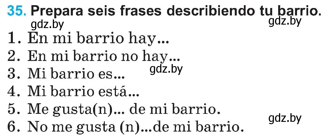 Условие номер 35 (страница 94) гдз по испанскому языку 5 класс Гриневич, учебник 2 часть
