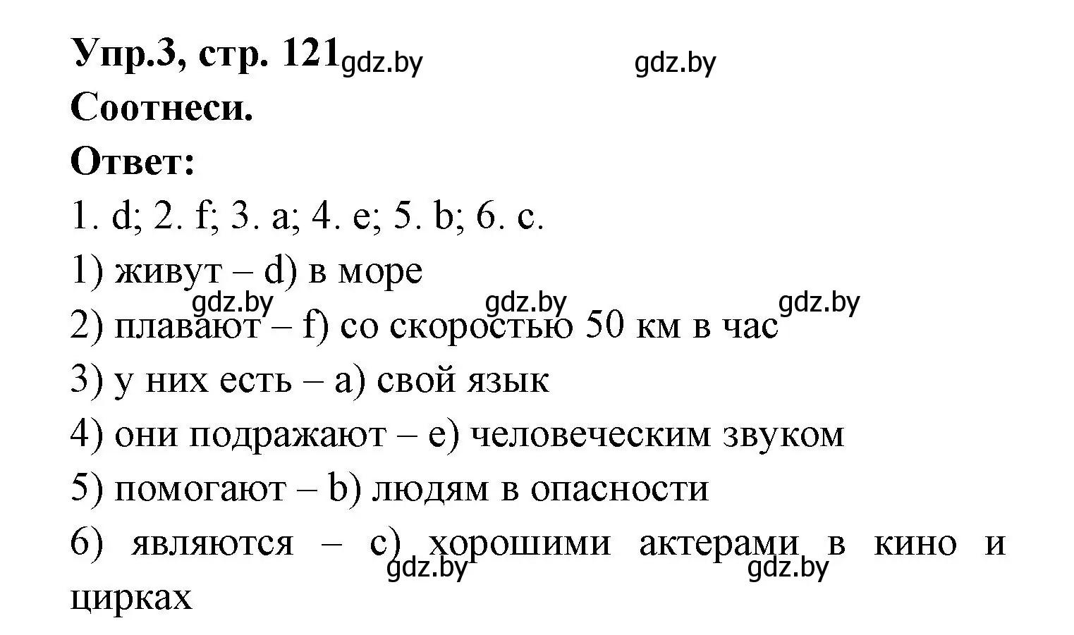 Решение номер 3 (страница 121) гдз по испанскому языку 6 класс Гриневич, Пушкина, рабочая тетрадь