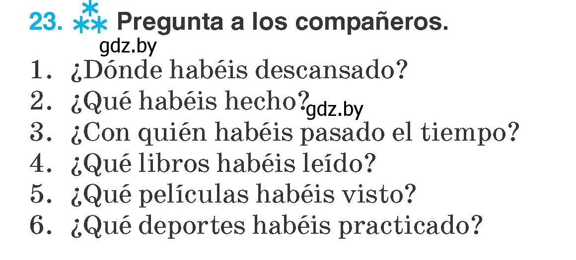Условие номер 23 (страница 15) гдз по испанскому языку 7 класс Гриневич, учебник