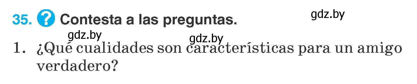 Условие номер 35 (страница 127) гдз по испанскому языку 7 класс Гриневич, учебник