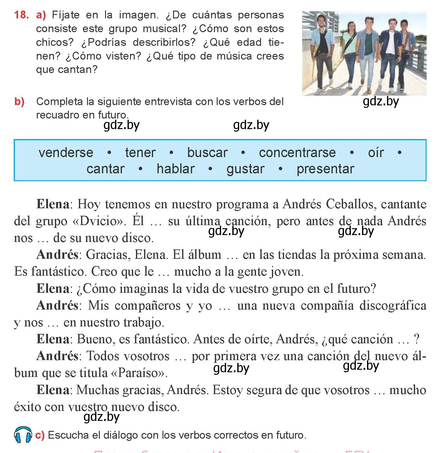 Условие номер 18 (страница 161) гдз по испанскому языку 8 класс Цыбулева, Пушкина, учебник