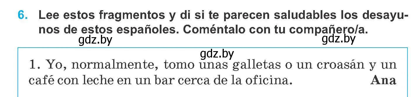 Условие номер 6 (страница 4) гдз по испанскому языку 8 класс Гриневич, учебник
