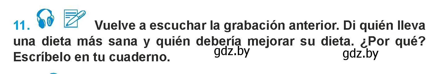 Условие номер 11 (страница 11) гдз по испанскому языку 9 класс Гриневич, Янукенас, учебник