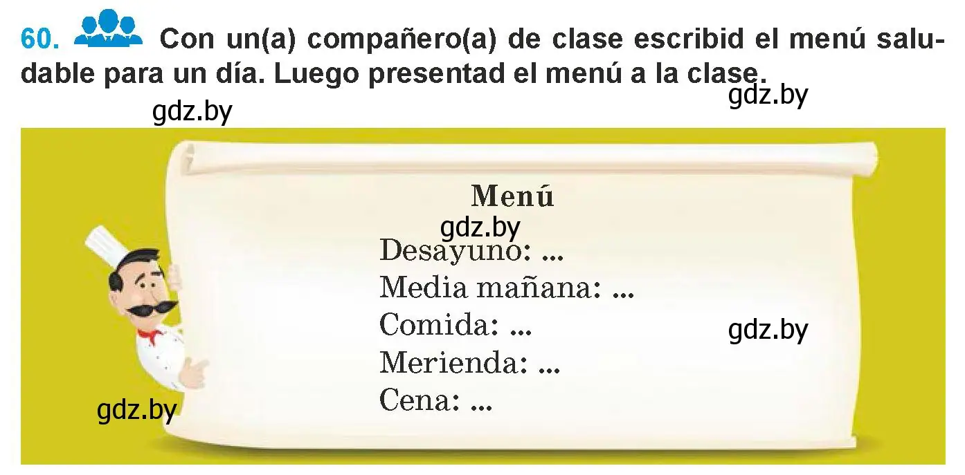 Условие номер 60 (страница 30) гдз по испанскому языку 9 класс Гриневич, Янукенас, учебник