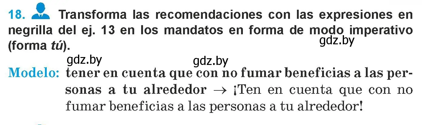 Условие номер 18 (страница 53) гдз по испанскому языку 9 класс Гриневич, Янукенас, учебник