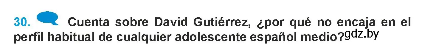 Условие номер 30 (страница 58) гдз по испанскому языку 9 класс Гриневич, Янукенас, учебник