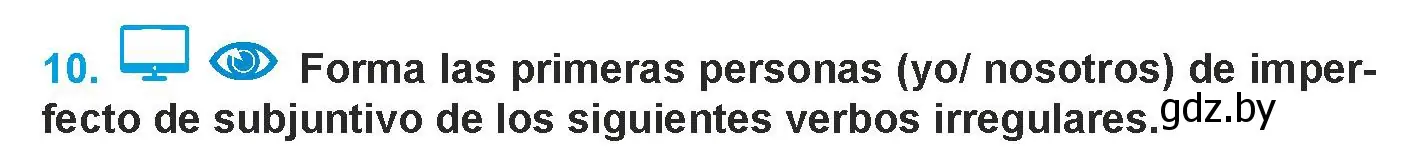 Условие номер 10 (страница 115) гдз по испанскому языку 9 класс Гриневич, Янукенас, учебник