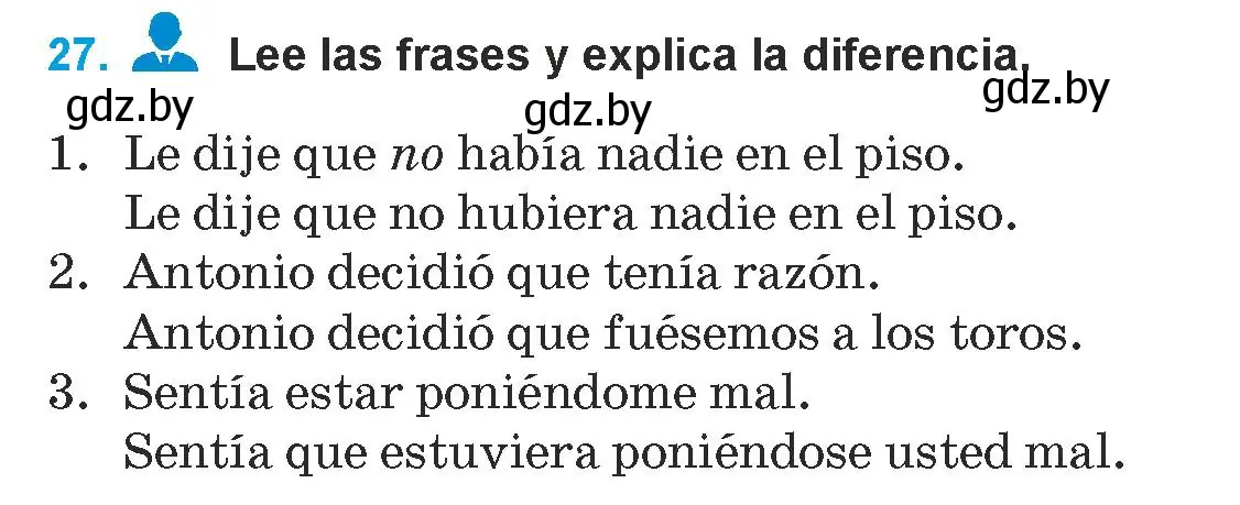 Условие номер 27 (страница 119) гдз по испанскому языку 9 класс Гриневич, Янукенас, учебник
