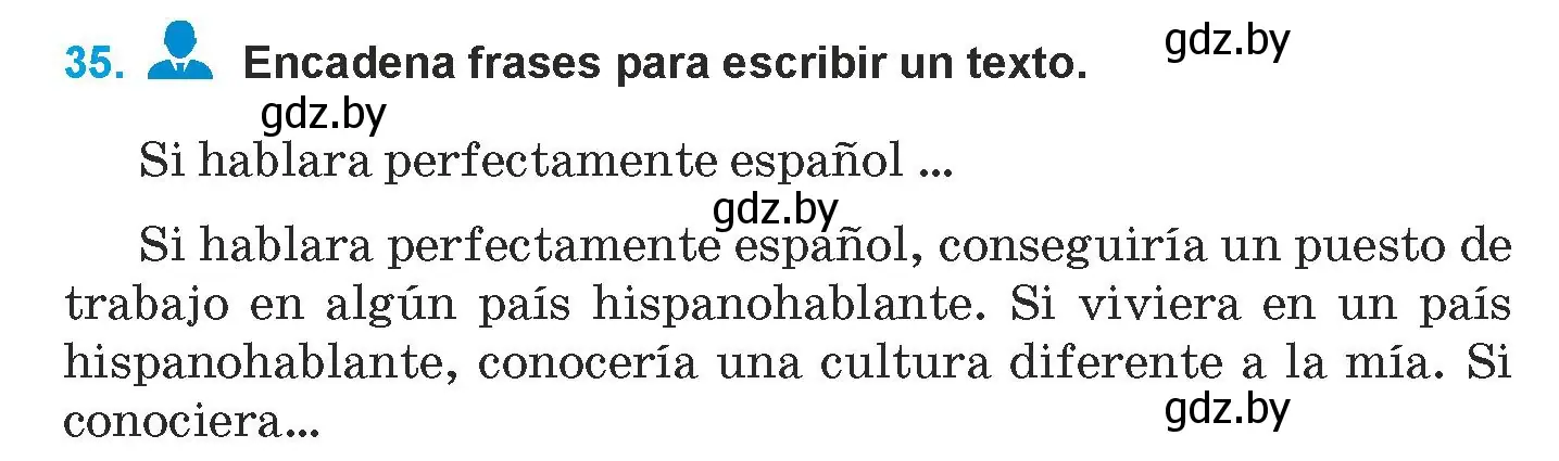 Условие номер 35 (страница 143) гдз по испанскому языку 9 класс Гриневич, Янукенас, учебник