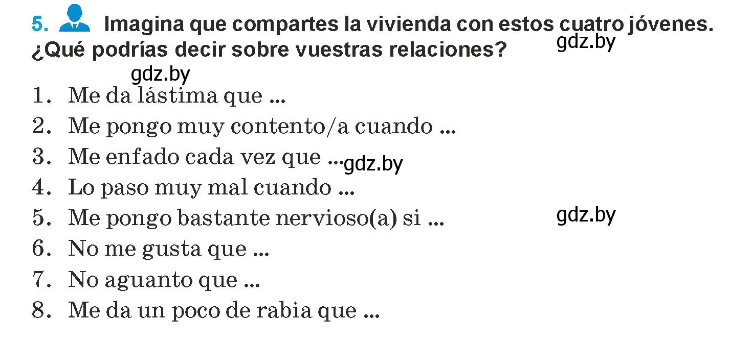 Условие номер 5 (страница 150) гдз по испанскому языку 9 класс Гриневич, Янукенас, учебник