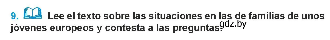 Условие номер 9 (страница 152) гдз по испанскому языку 9 класс Гриневич, Янукенас, учебник