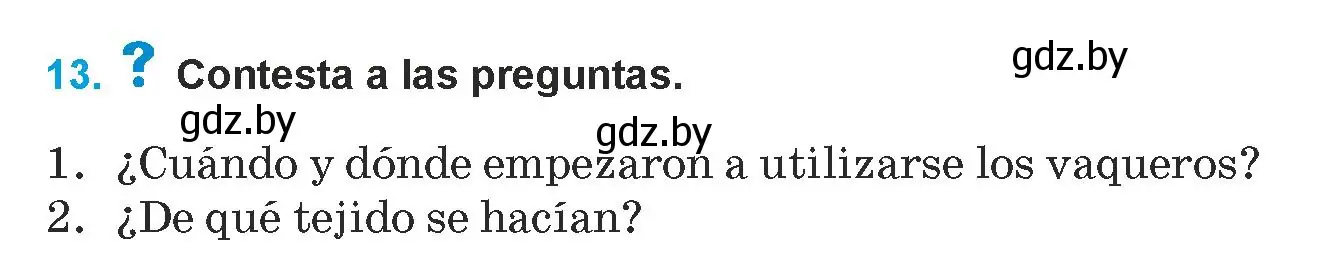 Условие номер 13 (страница 178) гдз по испанскому языку 9 класс Гриневич, Янукенас, учебник