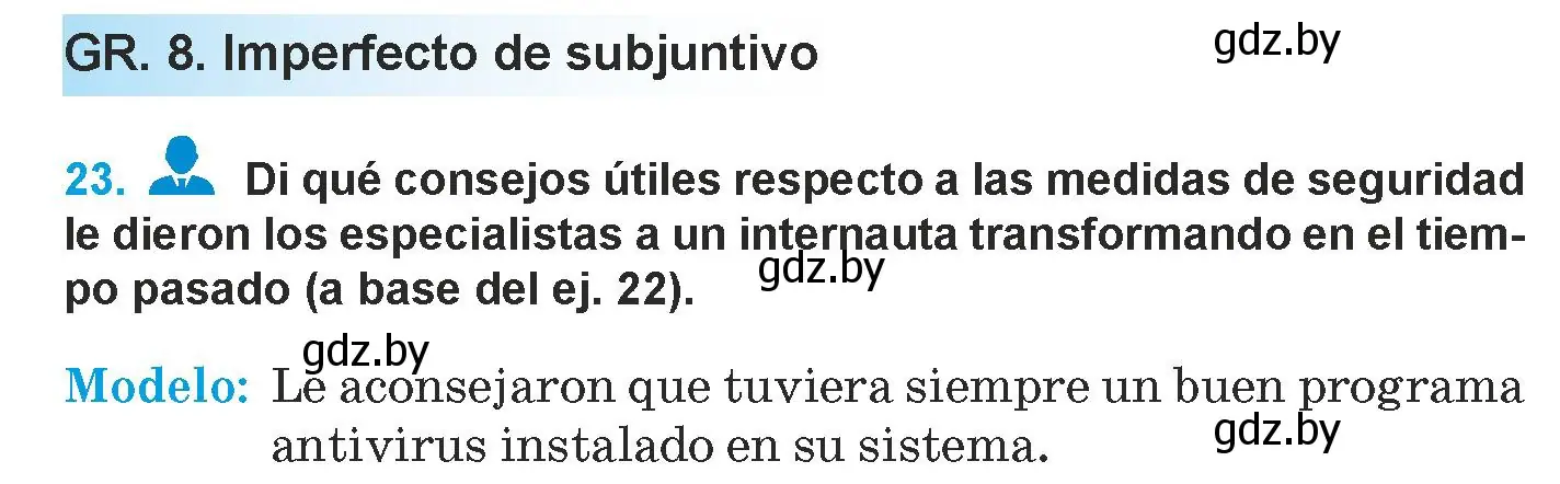 Условие номер 23 (страница 237) гдз по испанскому языку 9 класс Гриневич, Янукенас, учебник