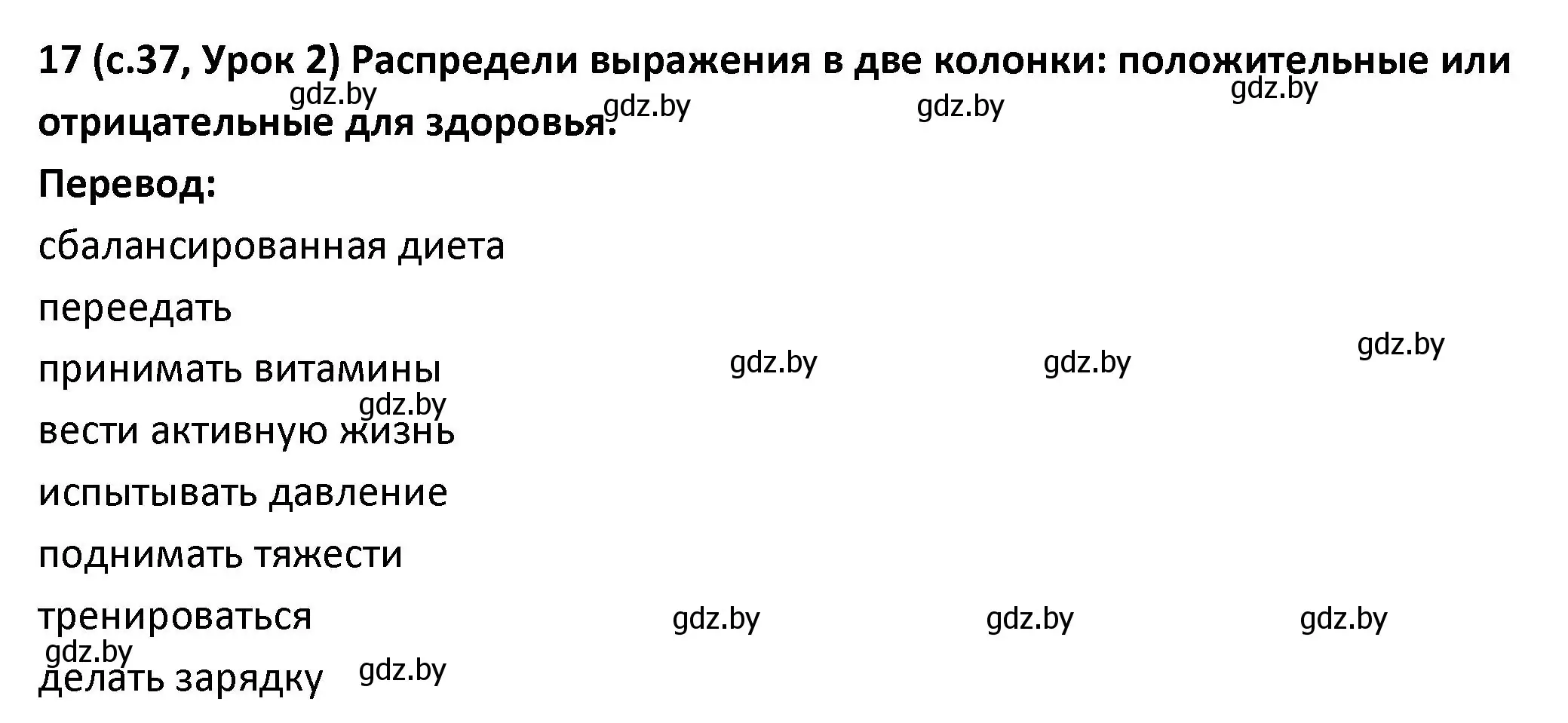 Решение номер 17 (страница 37) гдз по испанскому языку 9 класс Гриневич, Янукенас, учебник