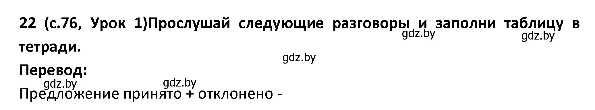 Решение номер 22 (страница 76) гдз по испанскому языку 9 класс Гриневич, Янукенас, учебник