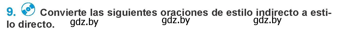 Условие номер 9 (страница 33) гдз по испанскому языку 10 класс Гриневич, Янукенас, учебник