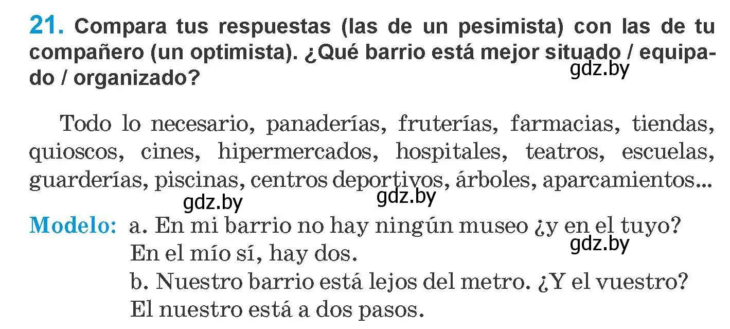 Условие номер 21 (страница 44) гдз по испанскому языку 10 класс Гриневич, Янукенас, учебник