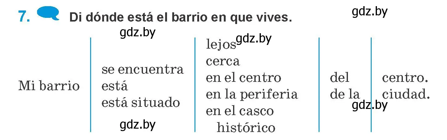 Условие номер 7 (страница 39) гдз по испанскому языку 10 класс Гриневич, Янукенас, учебник