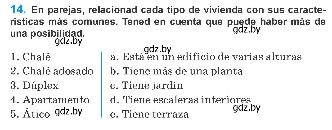 Условие номер 14 (страница 55) гдз по испанскому языку 10 класс Гриневич, Янукенас, учебник
