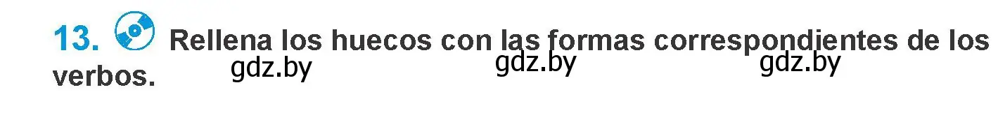 Условие номер 13 (страница 87) гдз по испанскому языку 10 класс Гриневич, Янукенас, учебник