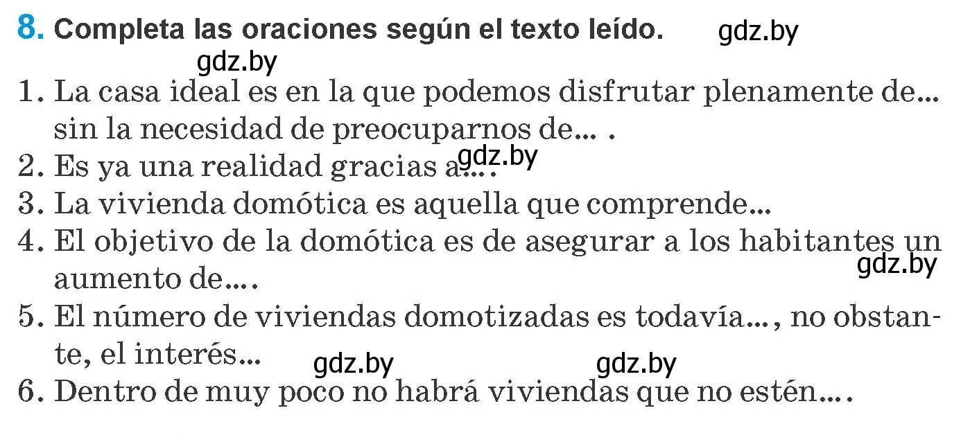 Условие номер 8 (страница 80) гдз по испанскому языку 10 класс Гриневич, Янукенас, учебник